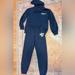 White Fox Boutique Navy Sweat Set